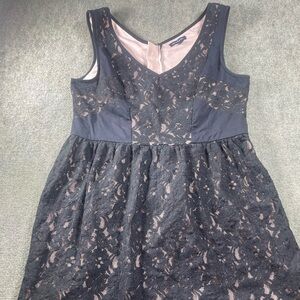 American Eagle Outfitters Black Lace Dress with Cream Lining
